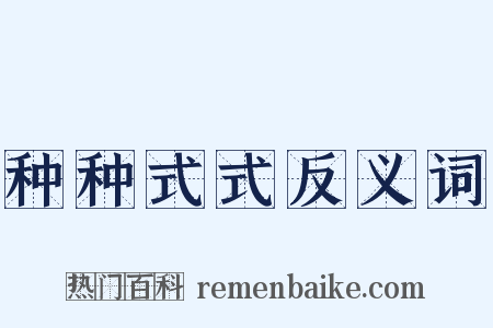 种种式式反义词是什么意思的图片